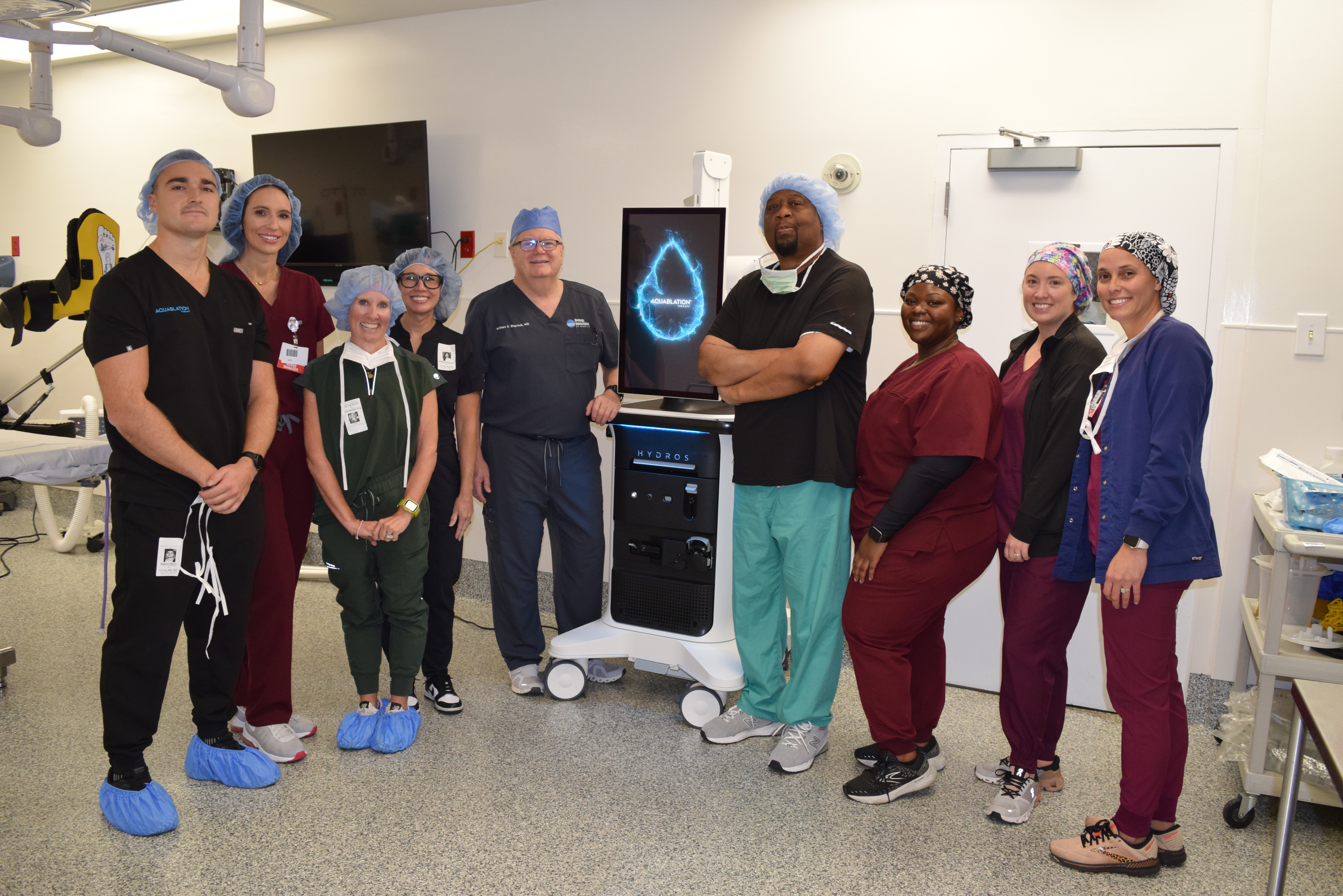Dr. William Blaylock of Urology Associates and team completed the first Aquablation procedure at SMC on Sept. 30