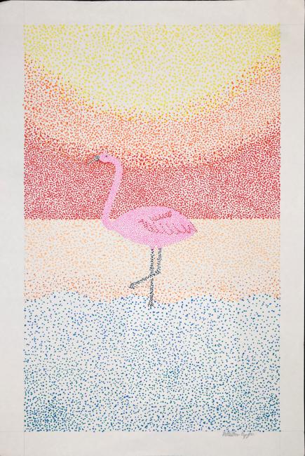 Drawing of a Flamingo