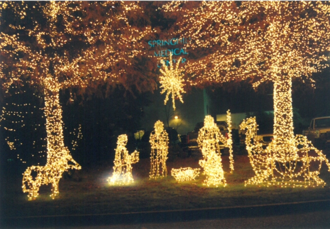 nativity in lights